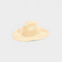 Beige straw hat on a light gray background