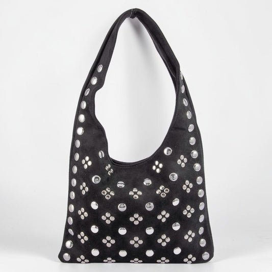 Studded Slouch Shoulder Bag