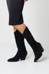 Bottes de cowboy hautes en strass noires