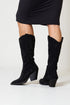 Bottes de cowboy hautes en strass noires