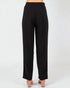 Black wide-leg pants on a white background