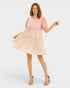 French Rose Floral Tiered Mini Dress