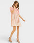 French Rose Floral Tiered Mini Dress