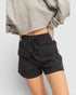 Black Crochet-Knit Shorts