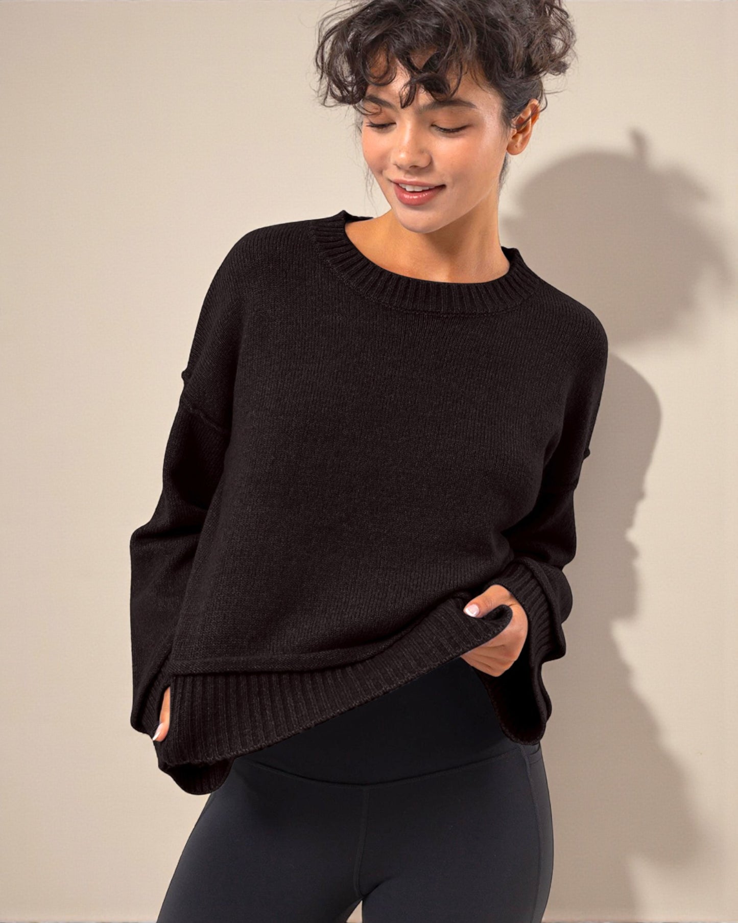 Black Classic Knit Sweater