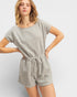 Heather Gray Drawstring Pocket Romper