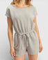 Heather Gray Drawstring Pocket Romper
