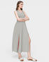 Vestido midi sin mangas en color gris