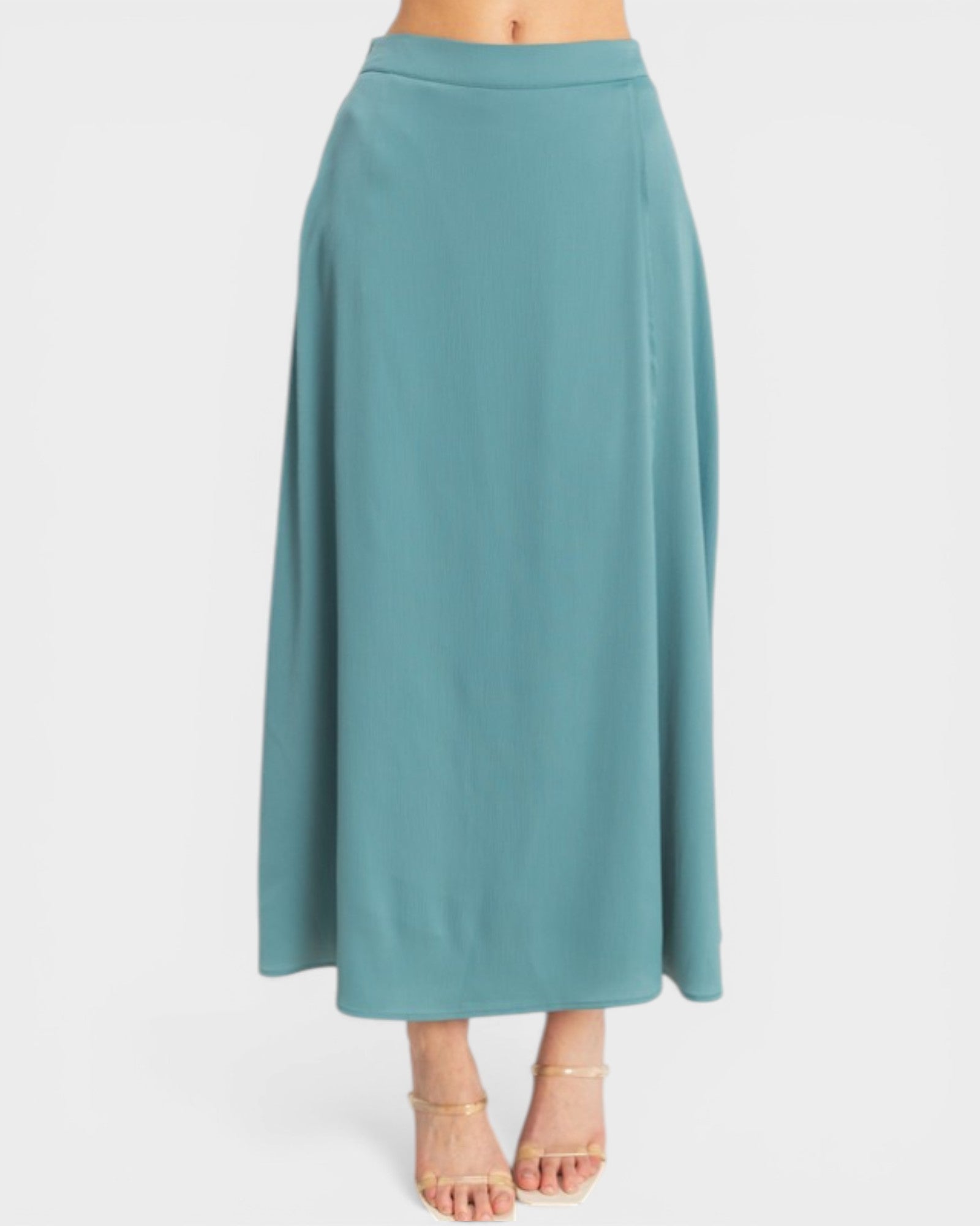 Teal skirt on a white background