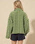Olive Houndstooth Button Jacket