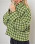 Olive Houndstooth Button Jacket