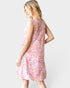 Minivestido de tirantes con escote en V y flores en rosa y multicolor