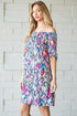 Mini-robe à épaules dénudées et imprimé serpent multicolore