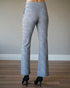Gray Glen Plaid Straight-Leg Pants