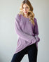Dusty Lavender Ribbed Knit Pullover Top