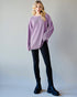 Dusty Lavender Ribbed Knit Pullover Top