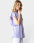 Lavender Ribbed Ruffle Sleeve Top