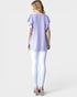 Lavender Ribbed Ruffle Sleeve Top