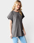 T-shirt ras du cou à manches courtes en anthracite