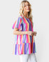 Rainbow Stripe Tiered Tunic Top