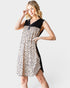 Black Spotted Colorblock Sleeveless Dress