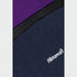 Navy bag with a black zipper and purple corner, featuring the brand 'Himawari'.