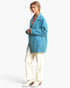 Chaqueta de tweed cruzada en color mar esmeralda