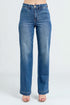 Blue jeans on a white background