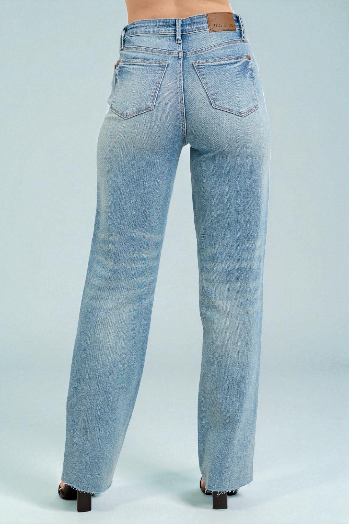 Light Wash Distressed Star Jeans