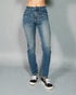Jean skinny taille haute délavé foncé