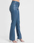 Blue leather pants on a white background