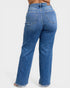 Blue jeans on a white background