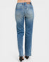 Blue jeans on a white background