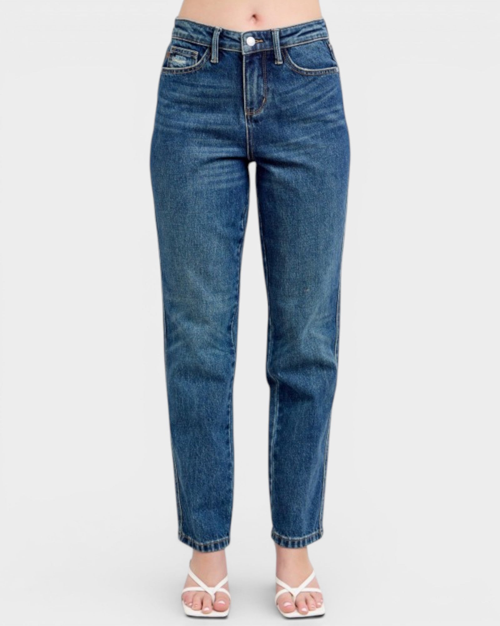 Kimberly Dark Wash Rigid Magic Straight Leg Jeans