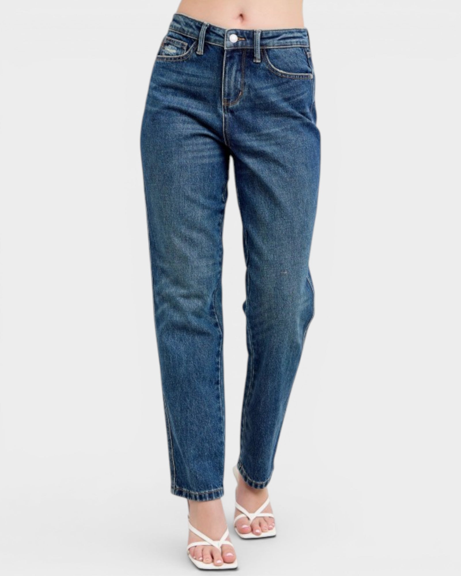 Kimberly Dark Wash Rigid Magic Straight Leg Jeans