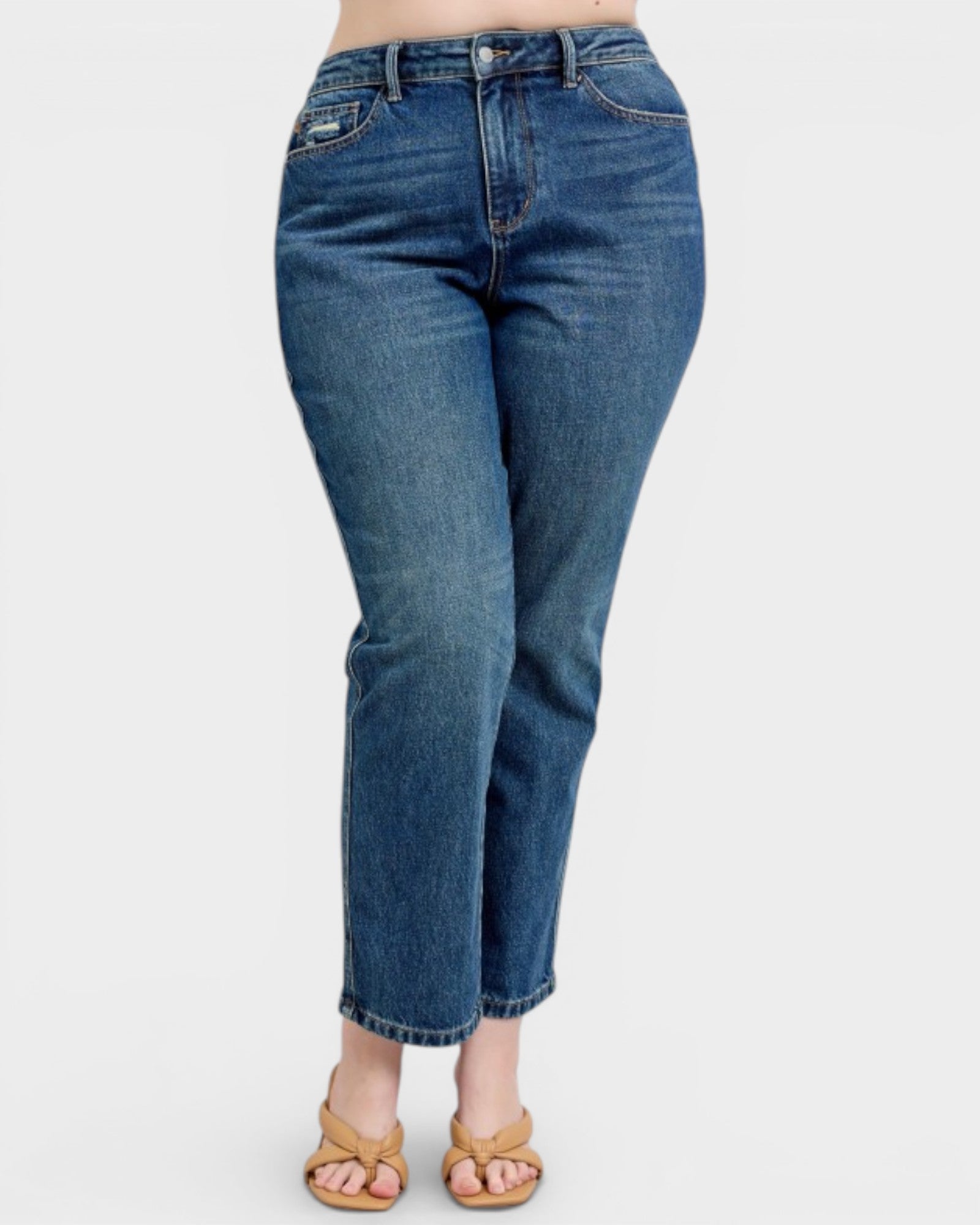 Kimberly Dark Wash Rigid Magic Straight Leg Jeans