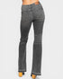 Gray flared jeans on a white background
