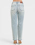Light blue jeans on a white background