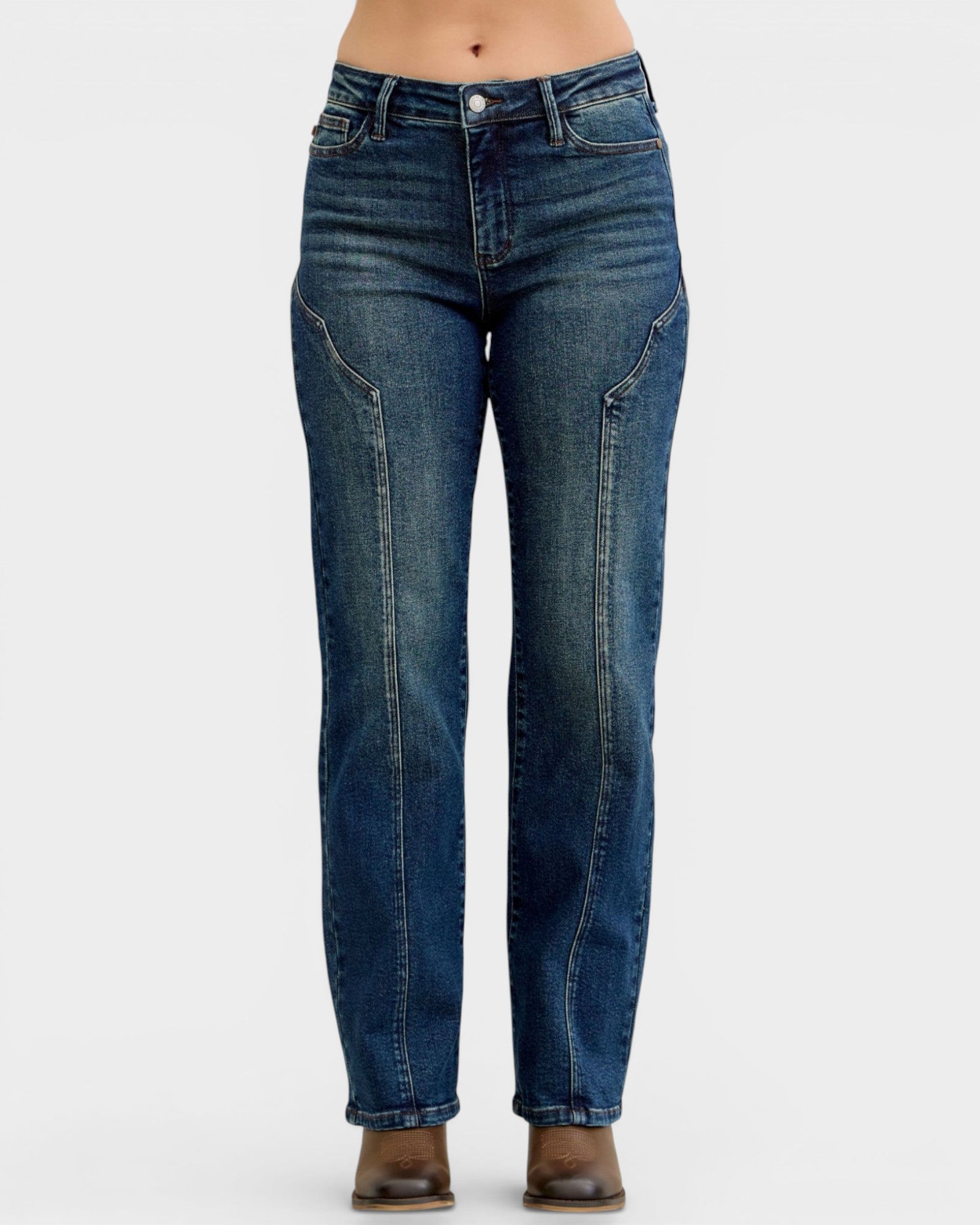 Blue jeans on a white background