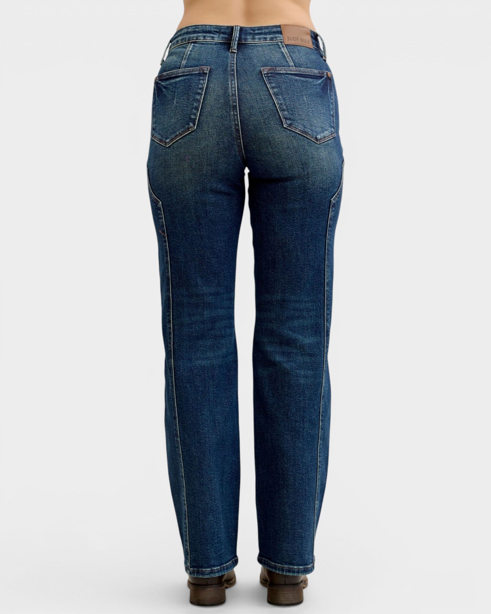 Dark Wash Straight Leg Jeans