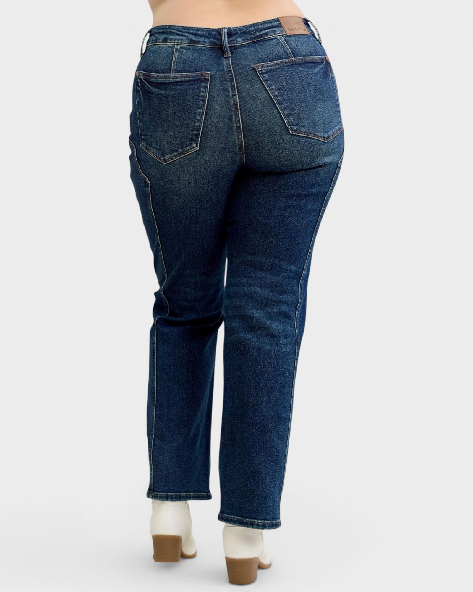 Dark Wash Straight Leg Jeans