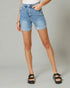 Light Wash Cuffed Denim Shorts