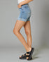 Light Wash Cuffed Denim Shorts
