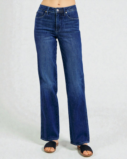 Blue jeans on a white background