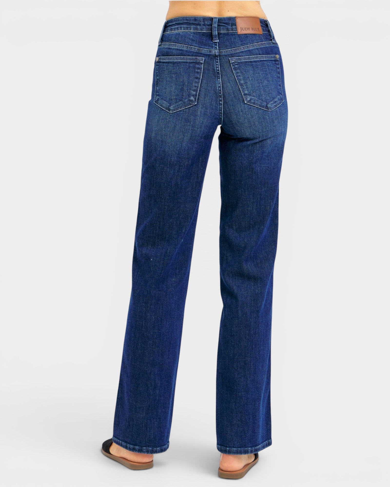 Blue jeans on a white background