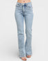 Light blue jeans on a white background