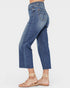 Medium Wash Cropped Kick Flare Jeans