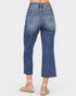 Medium Wash Cropped Kick Flare Jeans
