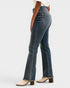 Dark Wash Raw Hem Bootcut Jeans