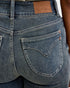 Dark Wash Raw Hem Bootcut Jeans